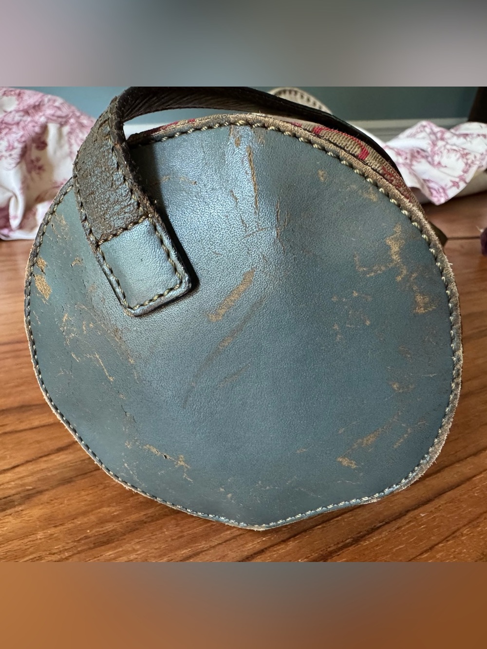 🧡 VINTAGE Celine C Sulky Monogram Canvas Distressed Barrel Bag - RARE 🧡 - Picture 7 of 15